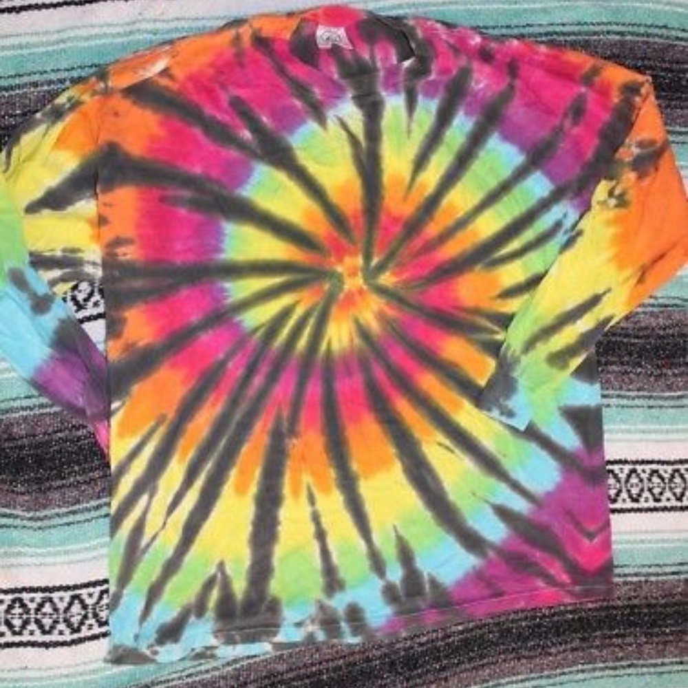Vintage 90's Long Sleeve Tie Dye Shirt Womens